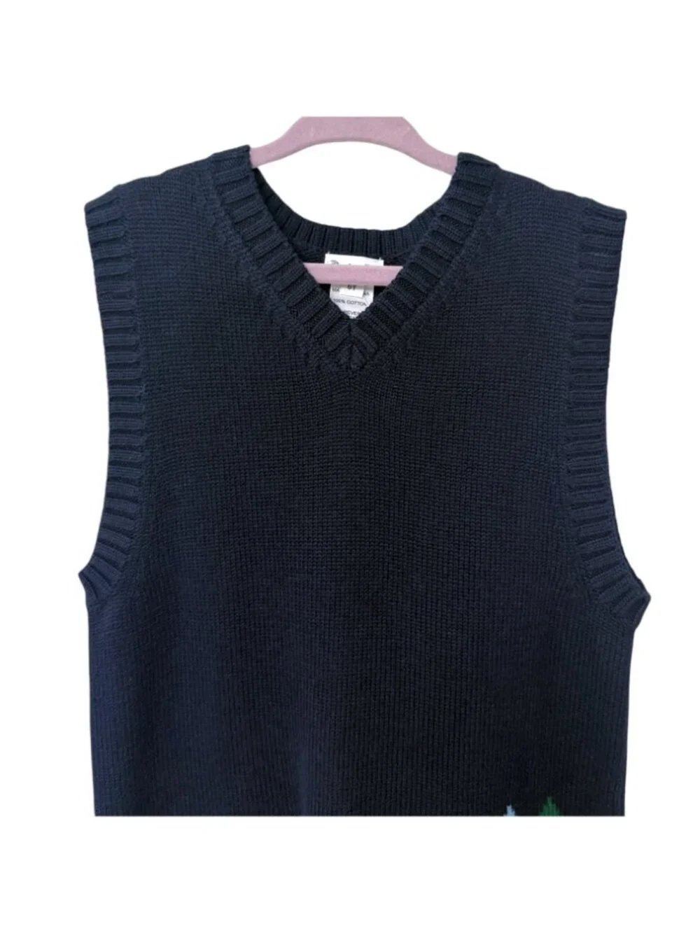 Best & Co by Susie Boys Sweater Vest Size 6Y Navy Blue Argyle Cotton Preppy NWT